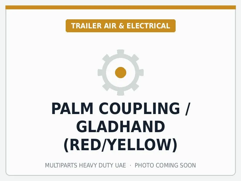 Palm Coupling / Gladhand (Red/Yellow) for Universal Trailer — spare part image